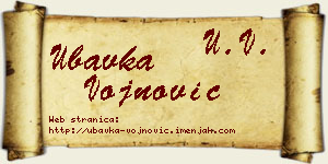 Ubavka Vojnović vizit kartica